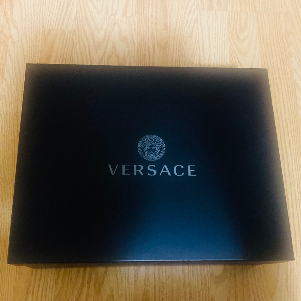 VERSACE Empty Shoe Box, Dust Bag, Receipt Sleeve, Authenticity Card